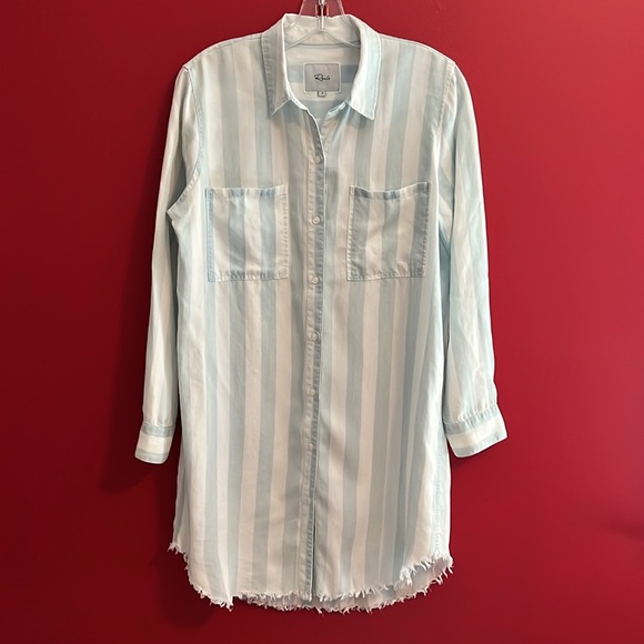 Rails Julian Striped Summer Tencel Shirtdress S - Picture 7 of 7
